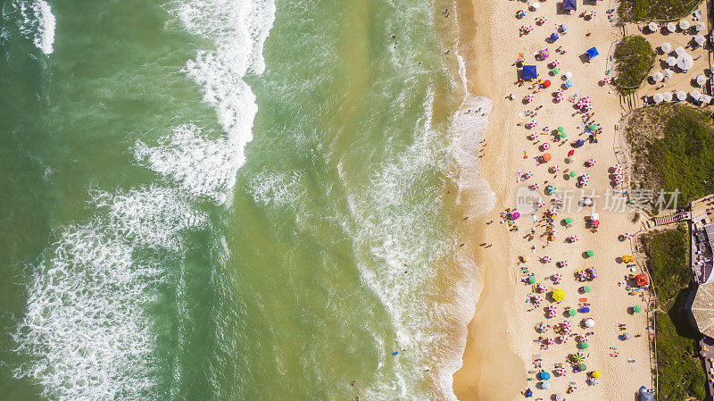 摩尔海滩鸟瞰图，弗洛里亚诺波利斯，圣卡塔琳娜，巴西
