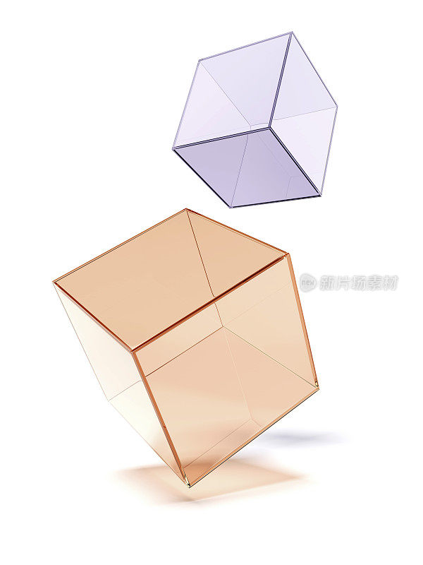 两个玻璃立方体