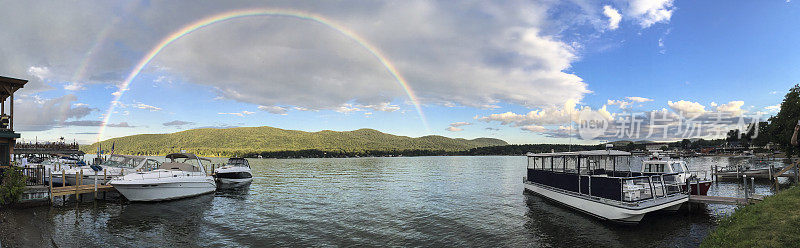 乔治湖上的彩虹