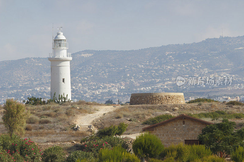塞浦路斯帕福斯考古遗址中的灯塔