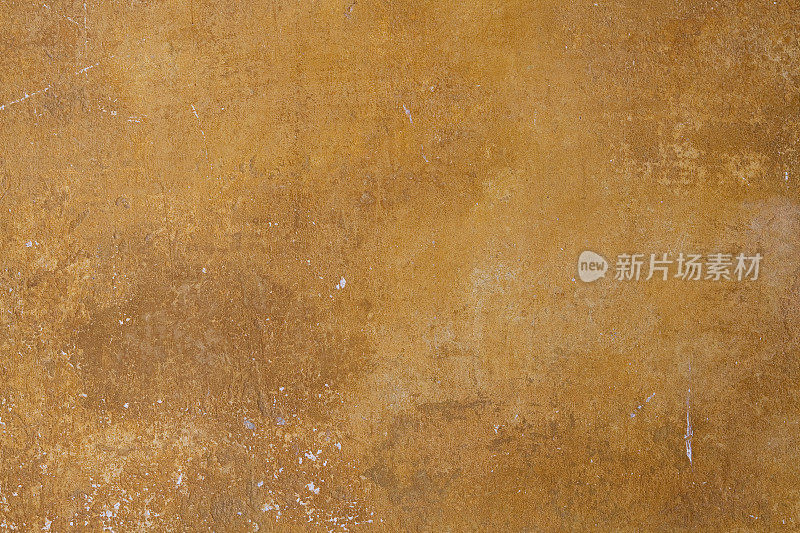 古庞贝废墟中的赭色墙壁，垃圾纹理