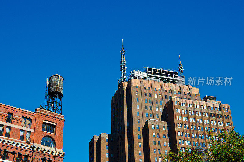 屋顶城市景观，曼哈顿，纽约市