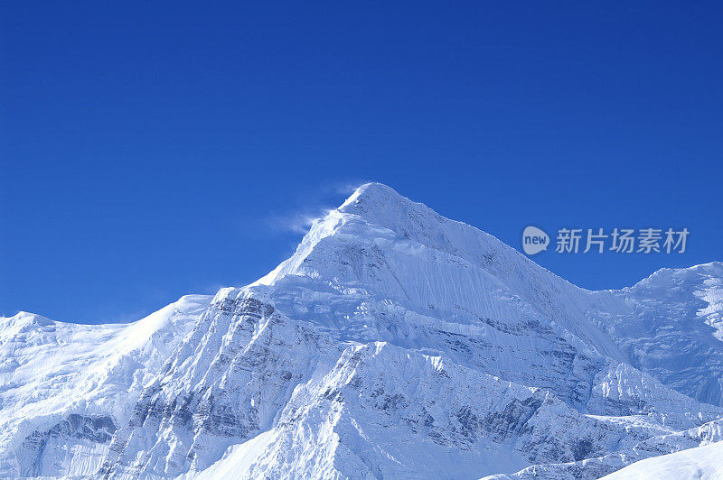 喜马拉雅山上的Gangapurna，尼泊尔，7454米