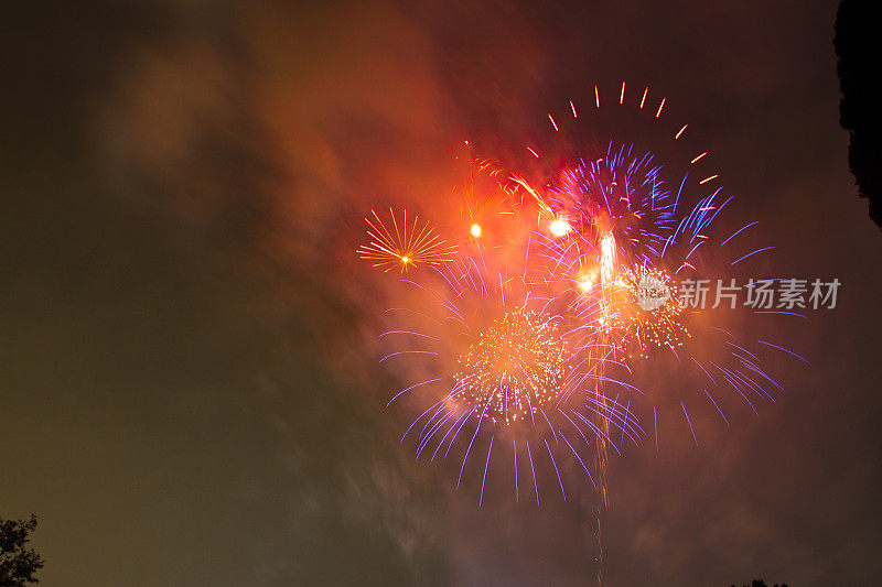 7月4日的烟花庆典，圣诞节和新年