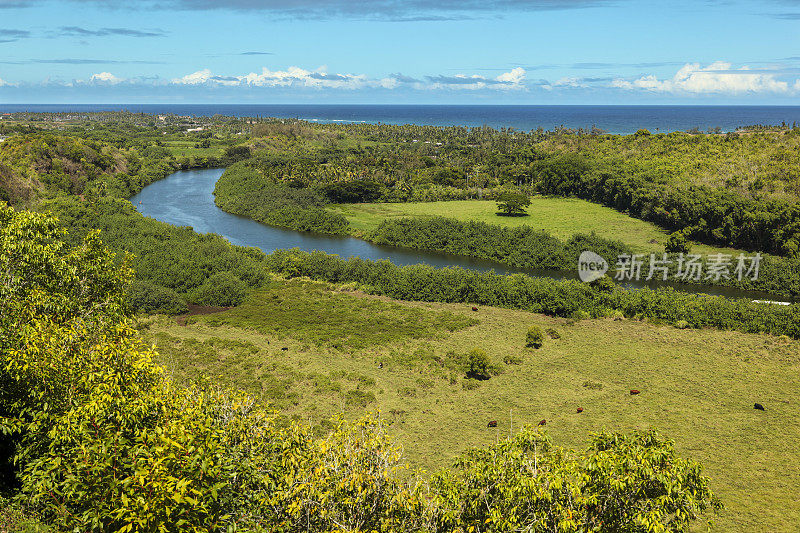 考艾岛，瓦拉河全景