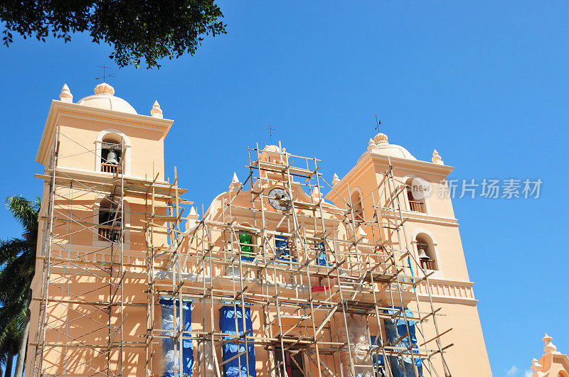 洪都拉斯，特古西加尔巴:正在修缮的大都会大教堂