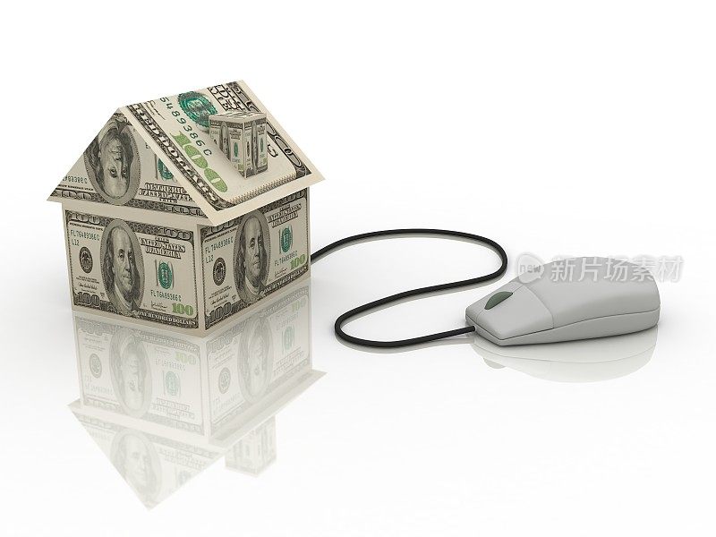 房屋贷款贷款网上银行概念