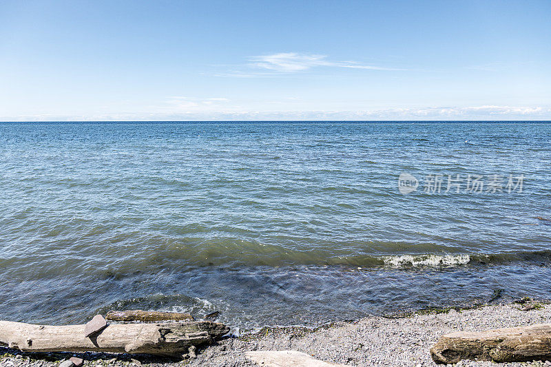 安大略湖大湖海景和地平线