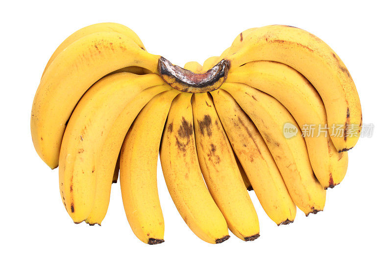 白色背景上的香蕉