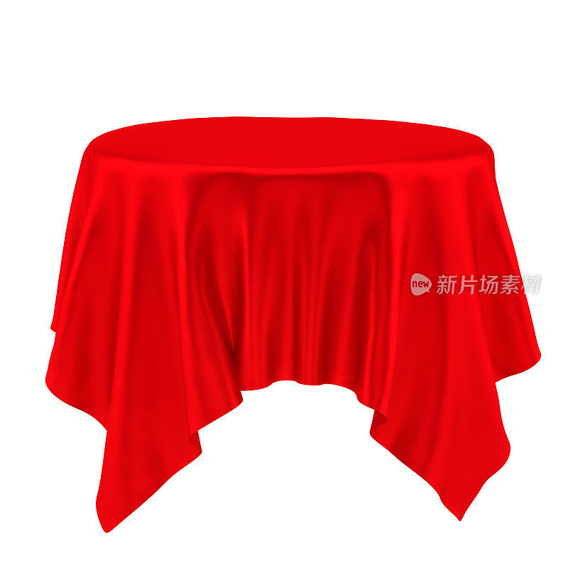 红色的桌布