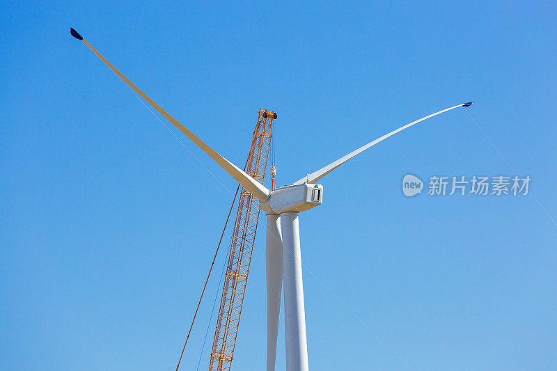 风力发电机组在风电场工地的安装