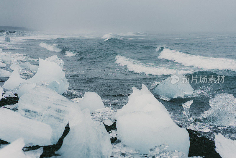 冰岛Jokulsarlon的风景