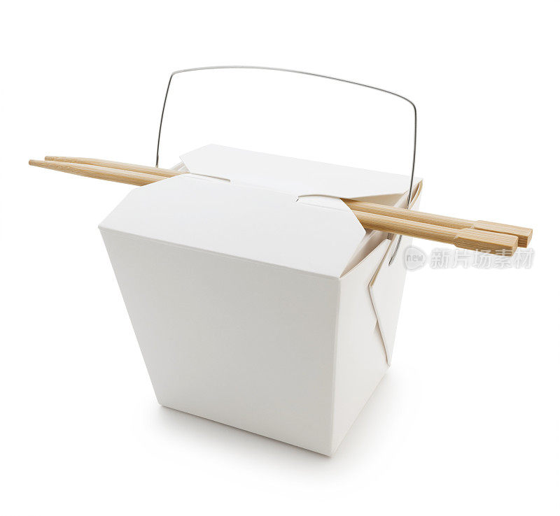 亚洲食品盒与筷子