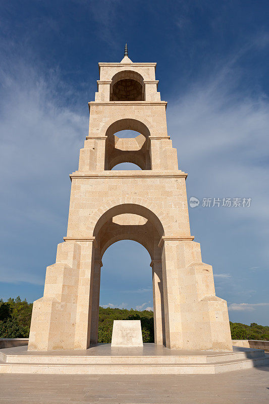 卡纳卡莱(达达尼尔海峡)烈士纪念碑在加里波利，土耳其