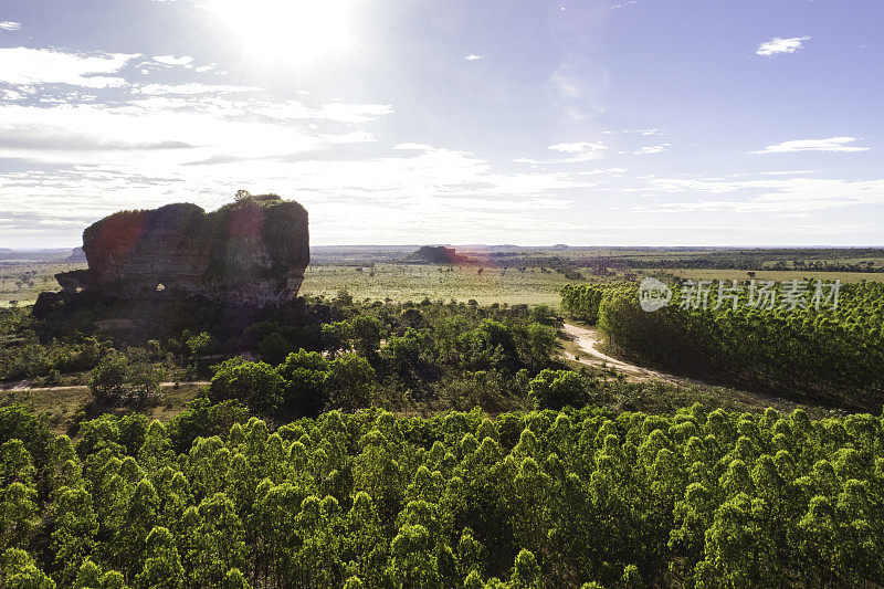 高角度的佩德拉Furada山Jalap?o州立公园，Tocantins