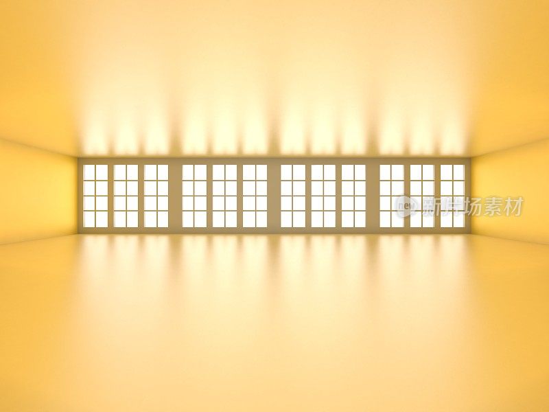 白色空旷明亮的房间