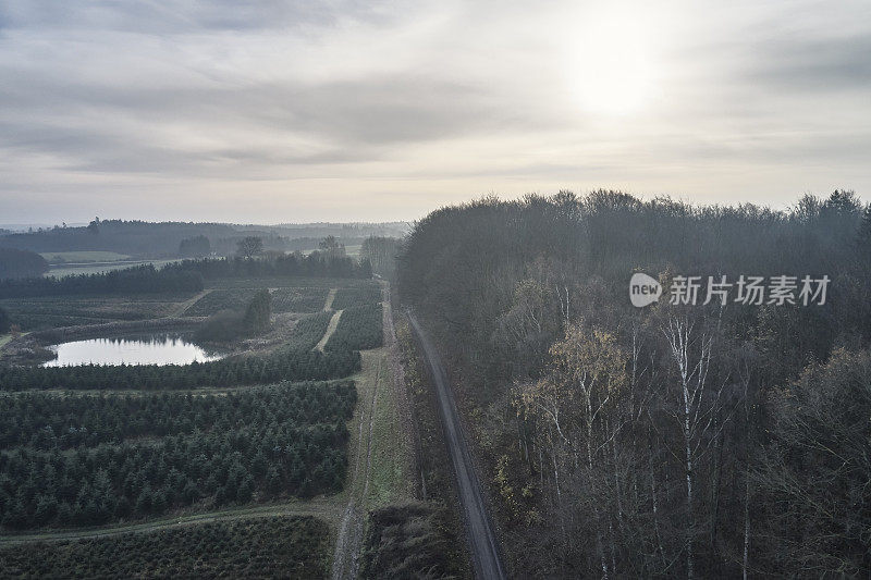 丹麦的秋天风景