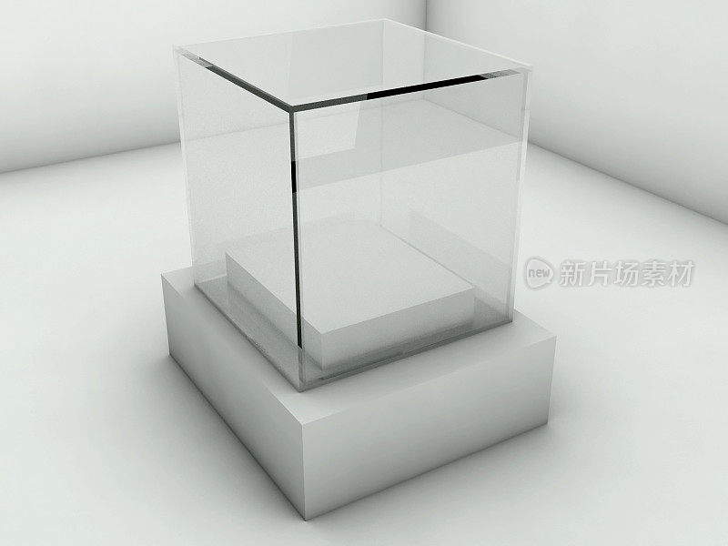 空玻璃橱窗，3d展示空间