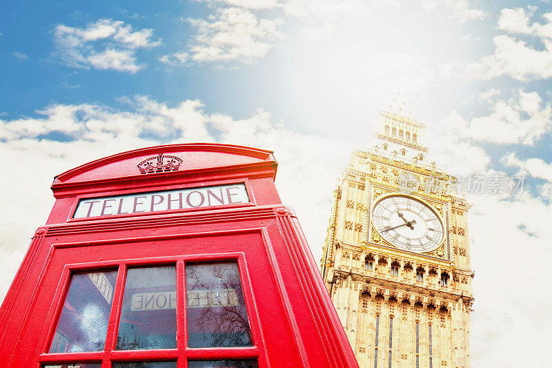 伦敦电话亭和大本钟