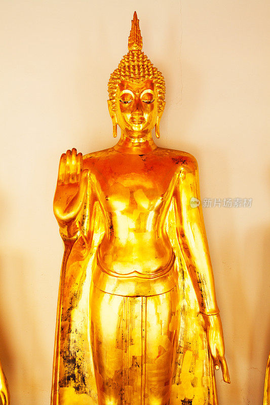 高大苗条的泰国佛像
