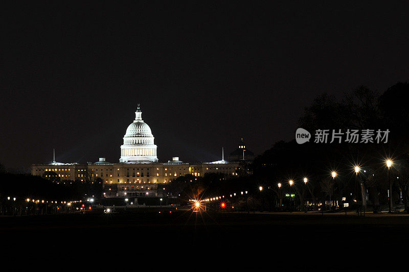 夜晚的美国首都