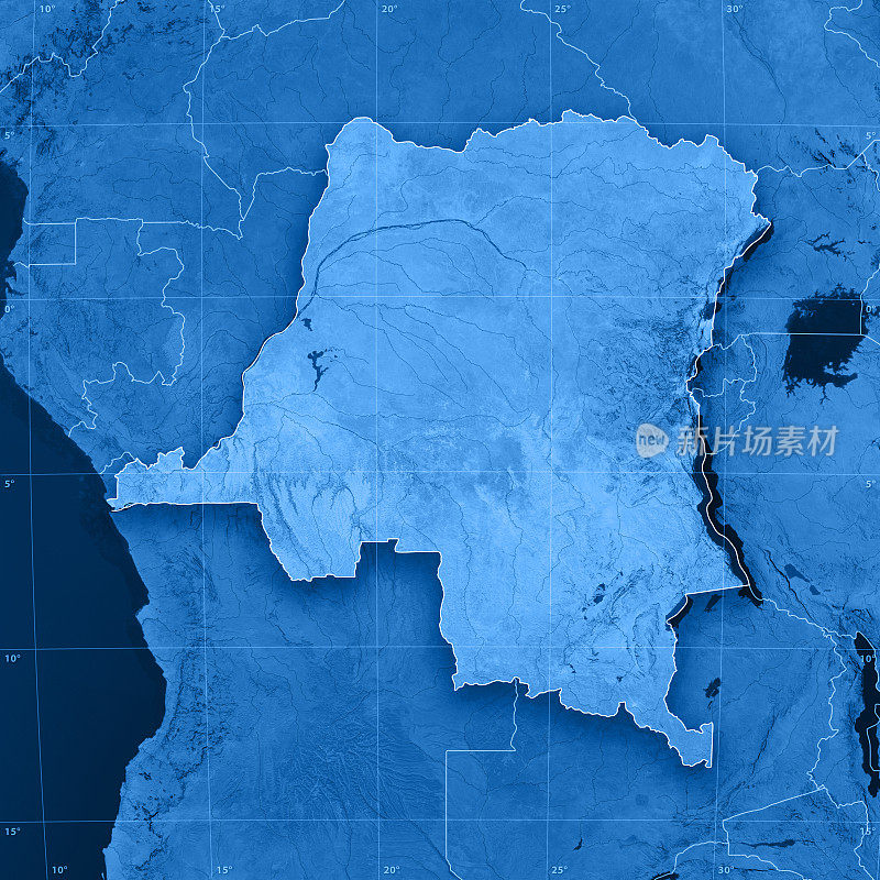 刚果民主共和国地形图