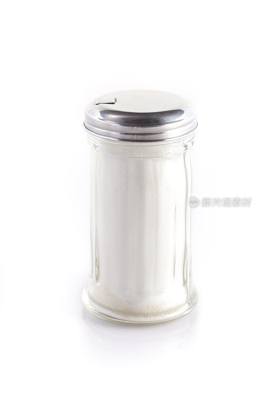 糖罐孤立在白色