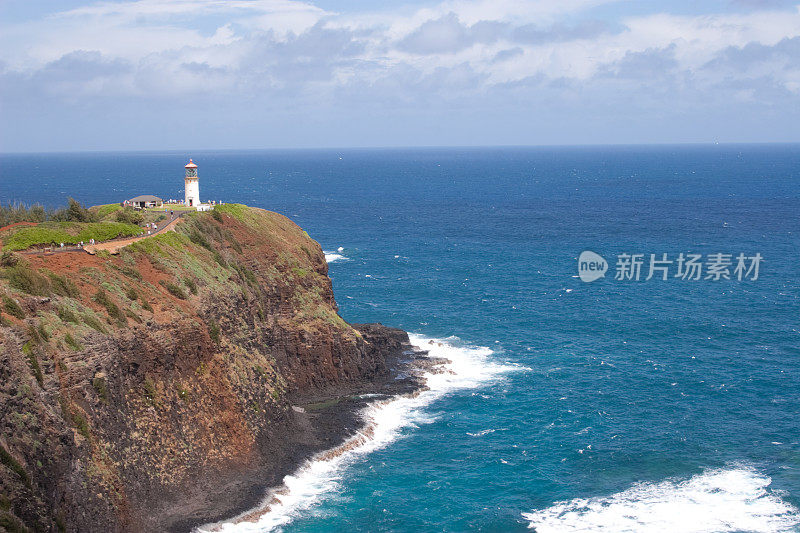 夏威夷考艾岛的灯塔，基拉韦厄角