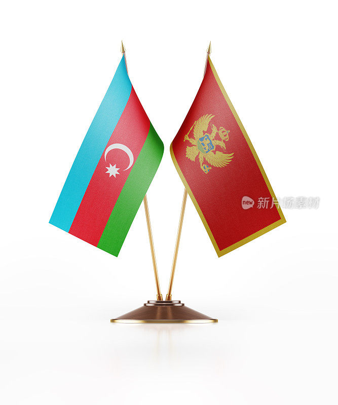 阿塞拜疆和黑山的微型国旗