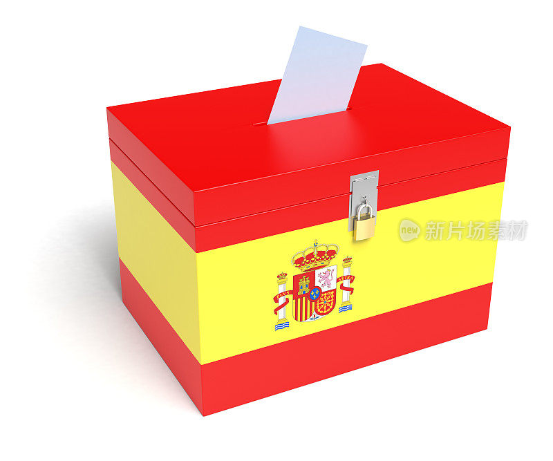 西班牙国旗投票箱