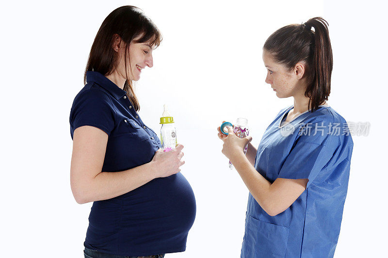 孕妇和儿科护士