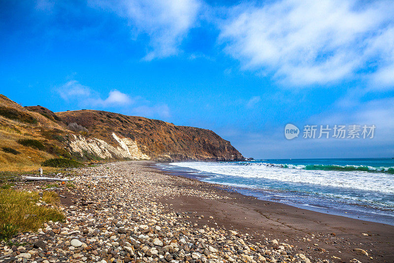 走私者湾海滩，圣克鲁斯岛，加利福尼亚