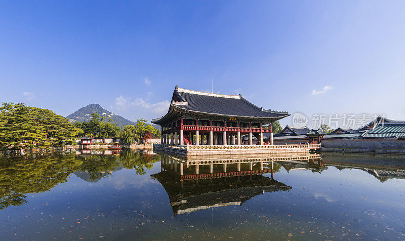 京福宫和首尔的湖泊
