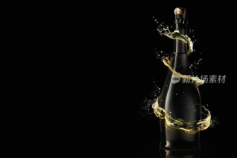 用香槟庆祝新年