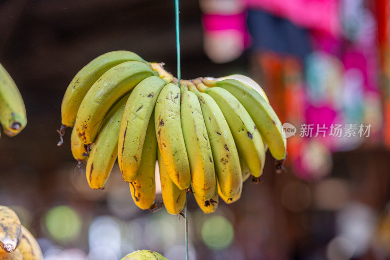 健康食品。毛里求斯市场的香蕉市场