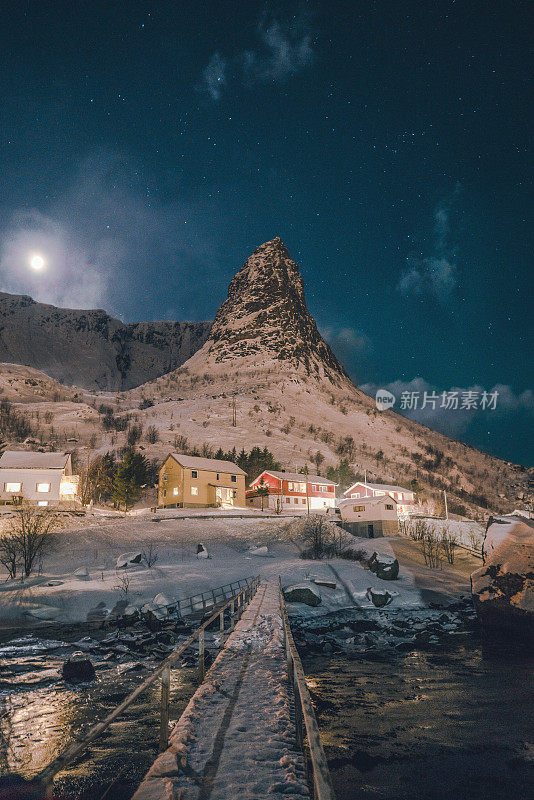 罗浮敦群岛冬天的夜晚