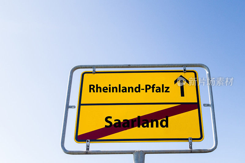 标志莱茵兰-普法尔茨Saarland德国“莱茵内陆-普法尔茨”