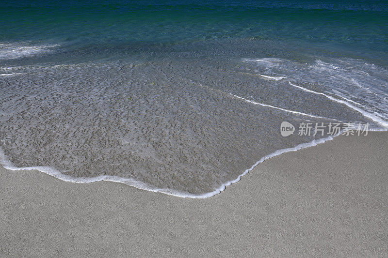 海滩沙海夏季波浪海岸背景