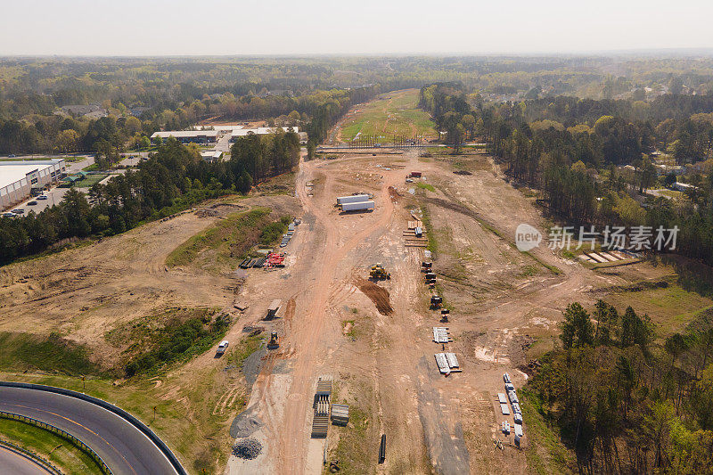 在建公路鸟瞰图