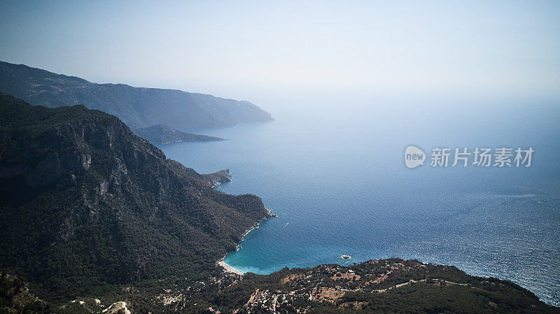 俯瞰地中海海岸，土耳其