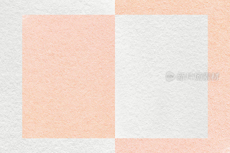 白色和珍珠粉纸的纹理背景与几何形状和图案。工艺口纸板结构