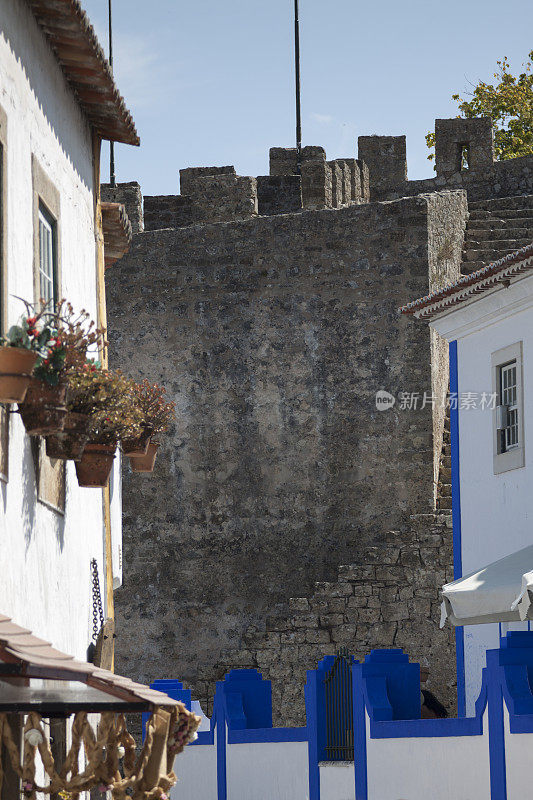 葡萄牙奥比多斯的城墙。