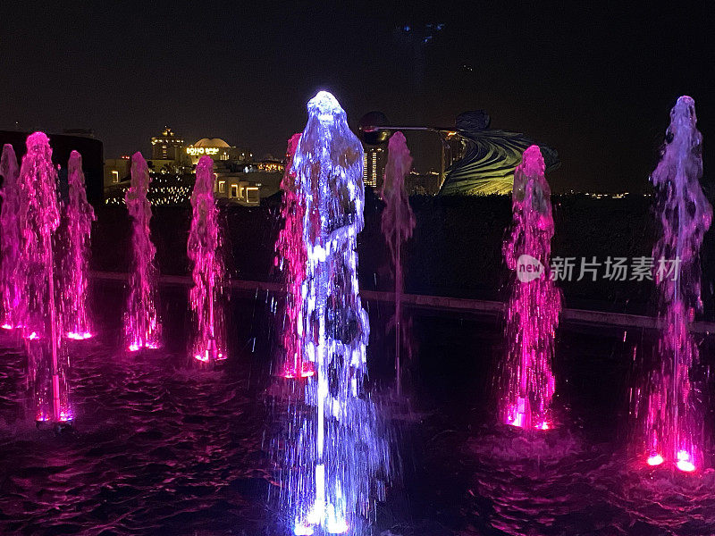 卡塔尔-多哈-卡塔拉照明喷泉