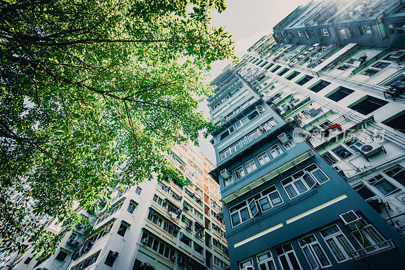 香港九龙半岛大角咀的住宅大厦