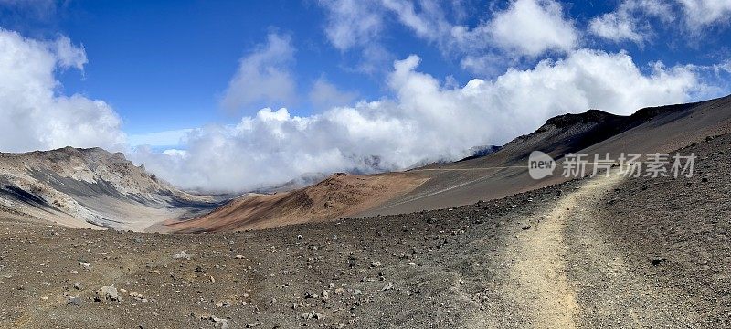 夏威夷毛伊岛的哈雷阿卡拉火山口