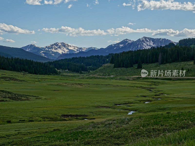 夏天的观点。科罗拉多州的圣胡安山脉。