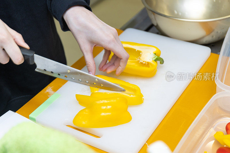 切碎辣椒-甜椒蔬菜，用于烹饪