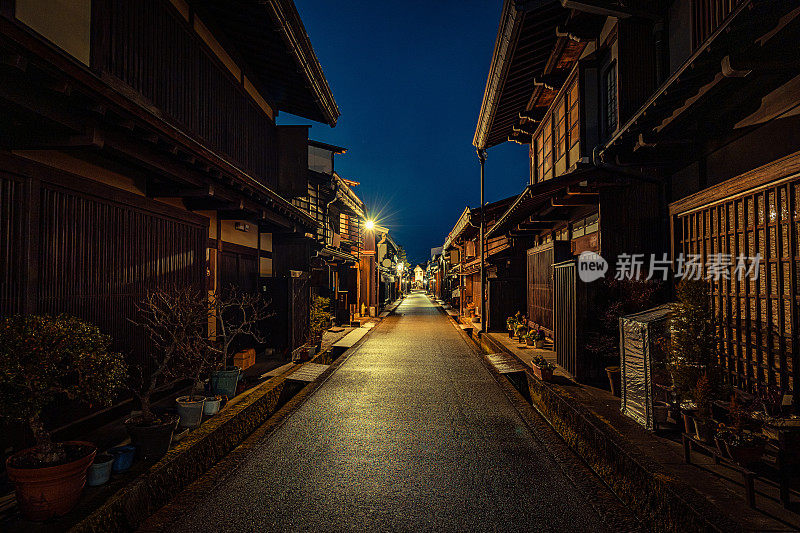 位于日本飞驒高山老城的古老而正宗的日本传统村庄