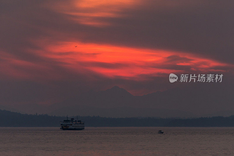 西雅图的日落