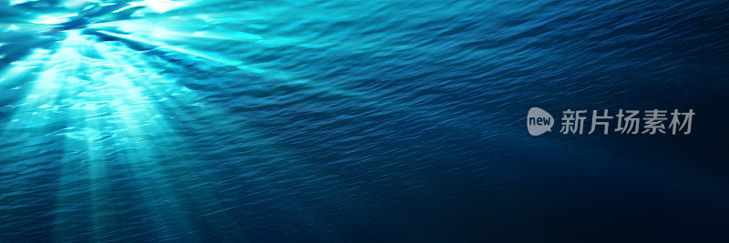 水下-蓝色在深海闪闪发光